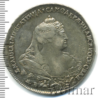 1 рубль 1740 г. Анна Иоанновна. Красный тип. "IМПЕРАТРИЦА" (1 рубль 1740г. Ag. Петров - 3 рубля.)