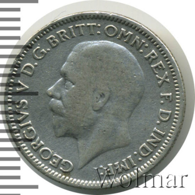 Великобритания 6 пенсов, 1936 (6 пенсов. Великобритания 1936г. Ag.)