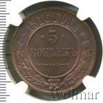 5 копеек 1916 г. Николай II. (5 копеек 1916г. Cu. R)