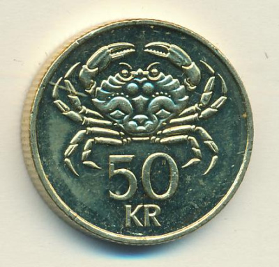 Исландия 50 крон, 2005 (50 крон. Исландия 2005)