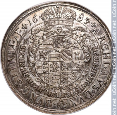 Австрия 1 талер, 1687