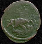 1 копейка 1762 г. Петр III. Гурт рубчатый (Копейка 1762)