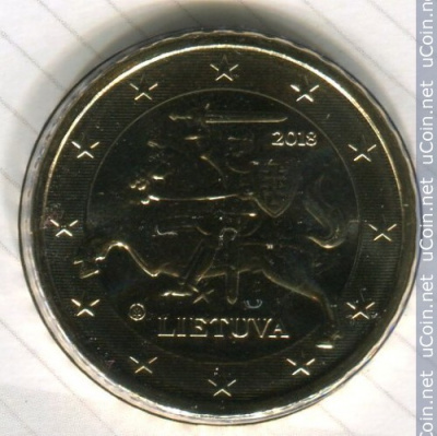 Литва 10 евроцентов, 2018