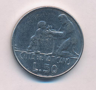 Ватикан 50 лир, 1978 (50 лир Ватикан 1978)