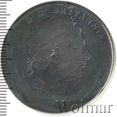 Великобритания 1 крона, 1820 (1 крона. Великобритания 1820г. Ag.)