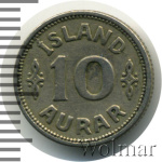 Исландия 10 эйре, 1933 (10 эйре. Исландия 1933г. Cu-Ni.)