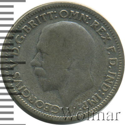 Великобритания 6 пенсов, 1935 (6 пенсов. Великобритания 1935г. Ag.)