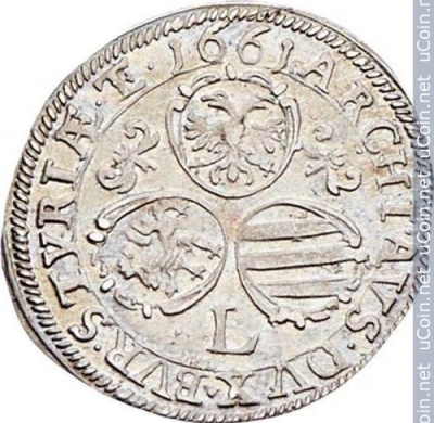 Австрия 3 крейцера, 1661