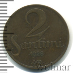 Латвия 2 сантима, 1928 (2 сантима. Латвия 1928г. Br.)