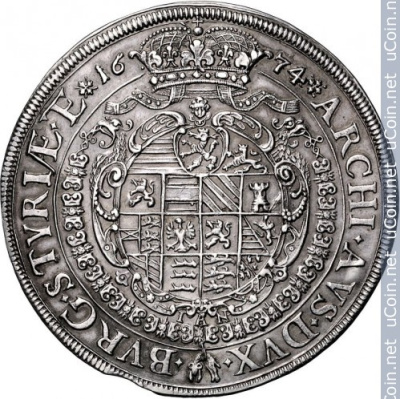 Австрия 1 талер, 1674