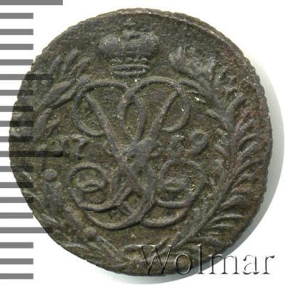 Полушка 1759 г. Елизавета I. (Полушка 1759г. Cu. RR, Петров - 3 рубля, Ильин - 1 рубль)