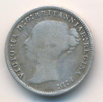 Великобритания 3 пенса, 1877 (3 пенса. Великобритания 1877)