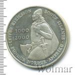 Исландия 1000 крон, 2000 (1 000 крон. Исландия 2000г. Ag.)