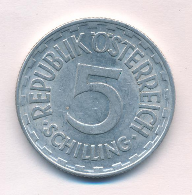 Австрия 5 шиллингов, 1957 (5 шиллингов. Австрия 1957)