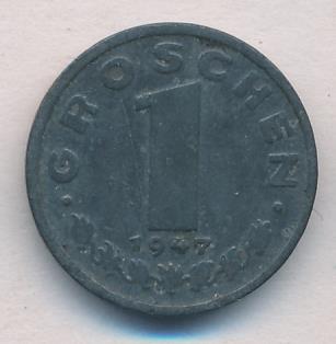 Австрия 1 грош, 1947 (1 грош. Австрия 1947)