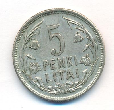 Литва 5 лит, 1925 (5 лит. Литва. 1925)