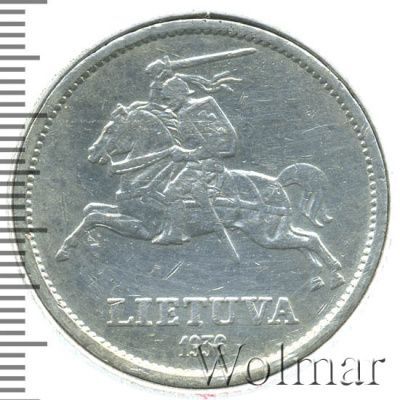 Литва 10 лит, 1936 (10 литов. Литва 1936г. Ag.)