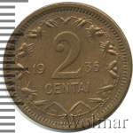 Литва 2 цента, 1936 (2 цента. Литва 1936г. Br.)