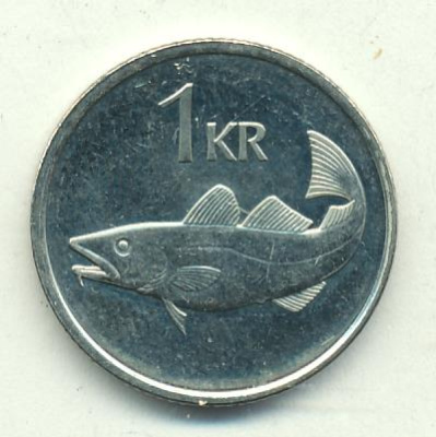 Исландия 1 крона, 1999 (1 крона. Исландия 1999)