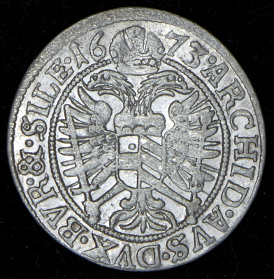 Австрия 3 крейцера, 1673 (3 крейцера 1673 (Австрия))