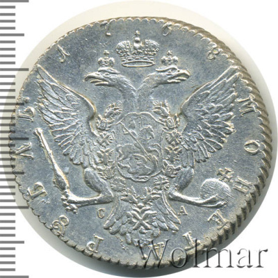 1 рубль 1768 г. СПБ СА. Екатерина II (1 рубль 1768г. СПБ TI CA. Ag. Петров - 2,5 рубля.)