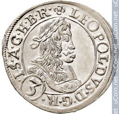 Австрия 3 крейцера, 1669