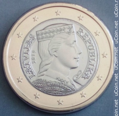 Латвия 1 евро, 2019