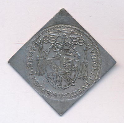 Австрия ¼ талера, ND (1658) (1/4 талера. Зальцбург, Австрия. Снята подвеска 12 часов 1658)