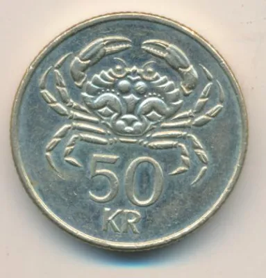 Исландия 50 крон, 2001 (50 крон. Исландия 2001)