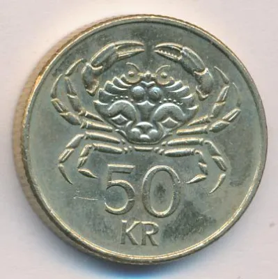 Исландия 50 крон, 2001 (50 крон. Исландия 2001)