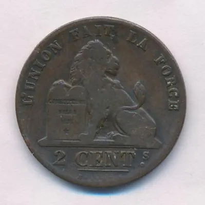 Бельгия 2 сантима, 1851 (2 сантима. Бельгия 1851)