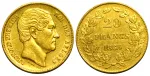 Бельгия 20 франков, 1865 (20 франков 1865 года. Бельгия. Леопольд I. XF-AU, Штемпельный блеск)