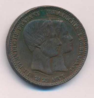 Бельгия 10 сантимов, 1853 (10 сантимов. Бельгия 1853)