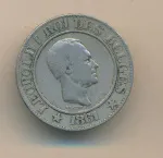 Бельгия 20 сантимов, 1861 (20 сантимов Бельгия 1861)