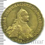 5 рублей 1762 г. СПБ. Петр III. (5 рублей 1762г. СПБ. Au. RR Петров - 40 рублей, Ильин - 25 рублей.)