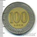 Албания 100 леков, 2000 (100 лек. Албания 2000г. Bm.)