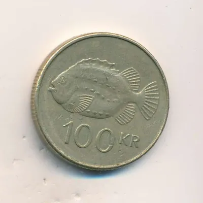 Исландия 100 крон, 2001 (100 крон. Исландия 2001)