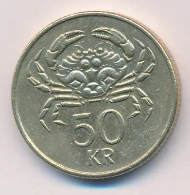 Исландия 50 крон, 2001 (50 крон. Исландия 2001)