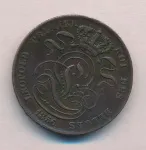 Бельгия 5 сантимов, 1856 (5 сантимов. Бельгия 1856)