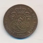 Бельгия 2 сантима, 1864 (2 сантима. Бельгия 1864)