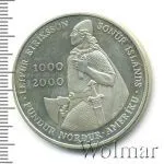 Исландия 1000 крон, 2000 (1 000 крон. Исландия 2000г. Ag.)