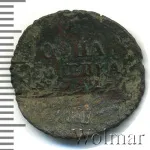 1 копейка 1762 г. Петр III. Гурт рубчатый (1 копейка 1762г. Cu. RRRR, Петров - 100 рублей, Ильин - 100 рублей.)