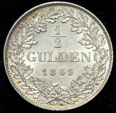 Бавария ½ гульдена, 1869 (1/2 гульдена 1869 (Баден))