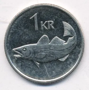 Исландия 1 крона, 2003 (1 крона. Исландия 2003)