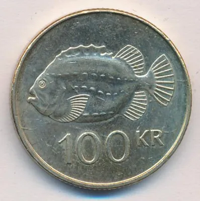 Исландия 100 крон, 2001 (100 крон. Исландия 2001)