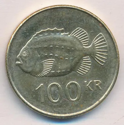 Исландия 100 крон, 2001 (100 крон. Исландия 2001)