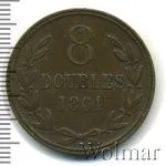 Гернси 8 дублей, 1864 (8 дублей. Гернси 1864г. Br.)