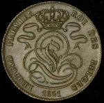 Бельгия 5 сантимов, 1851 (5 сантимов 1851 (Бельгия))