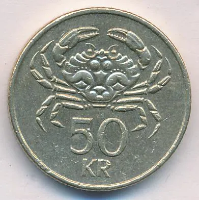 Исландия 50 крон, 2001 (50 крон. Исландия 2001)