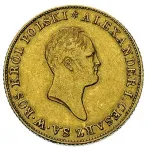 50 злотых 1819 г. IB. Для Польши (Александр I). Малая голова (50 Zlotys 1819, Warsaw, Plage 4, Bitkin 807, fr.107, золото 9,78 г.)